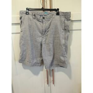 Tommy Bahama men’s linen cotton short size 40 golf casual summer front flat